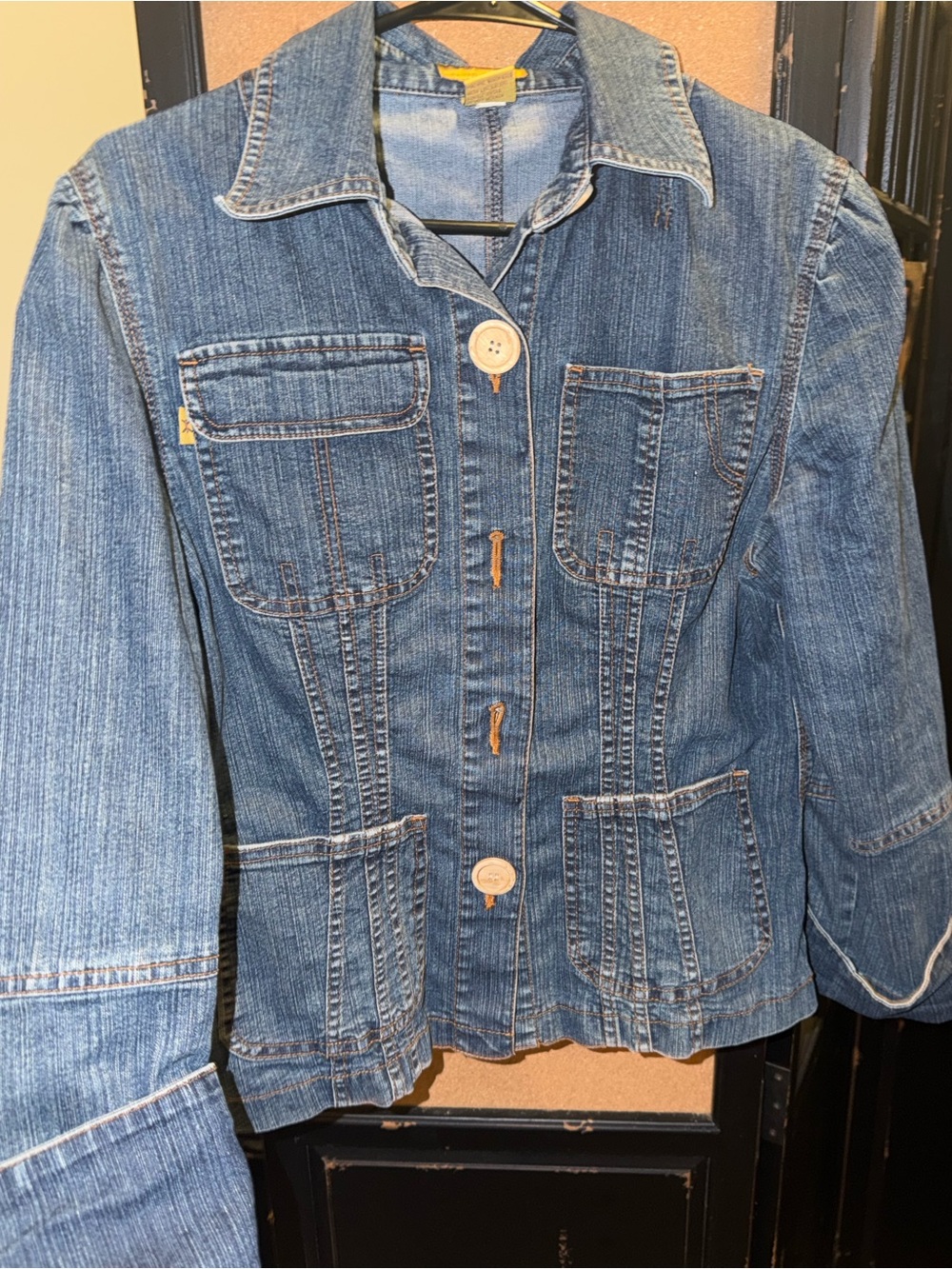 Carbon Blue Denim Button-Front Jean Jacket